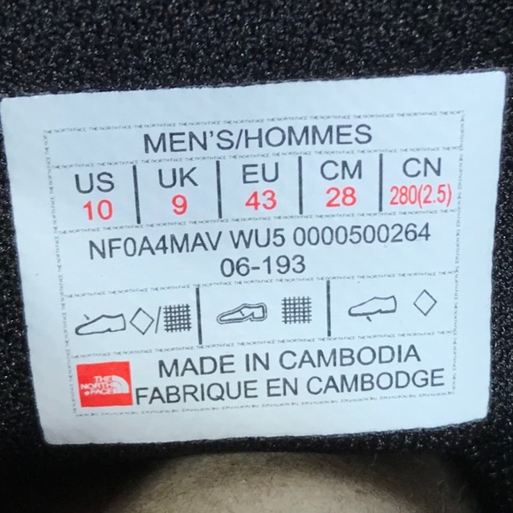 NEW The North Face Sehn Low Animal Vibram Shoes Mens 10 Red White Black Blue - Picture 8 of 8